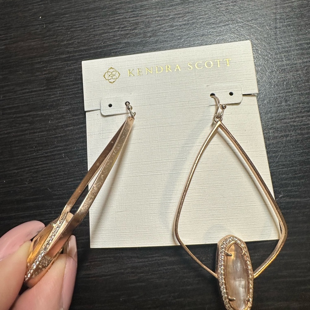 Kendra Scott Rose Gold Arianna Earrings - Picture 3 of 5